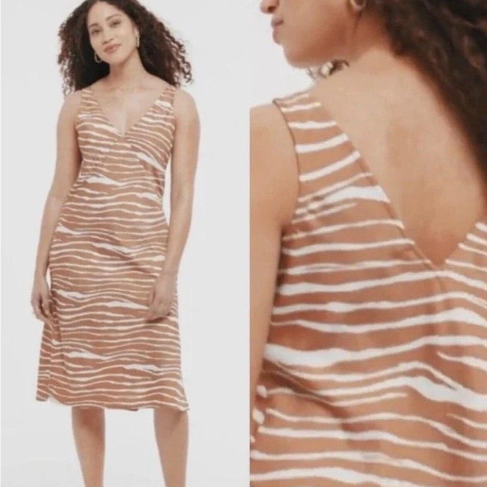 a new day Brown and White Striped Dress